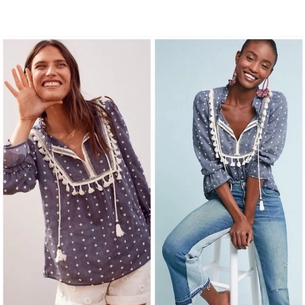 Anthropologie boho peasant top by Maeve - Picture 3 of 9
